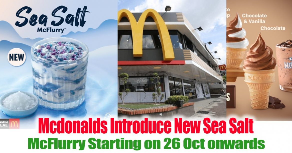 Mcdonalds Introduce New Sea Salt McFlurry Starting on 26 Oct onwards