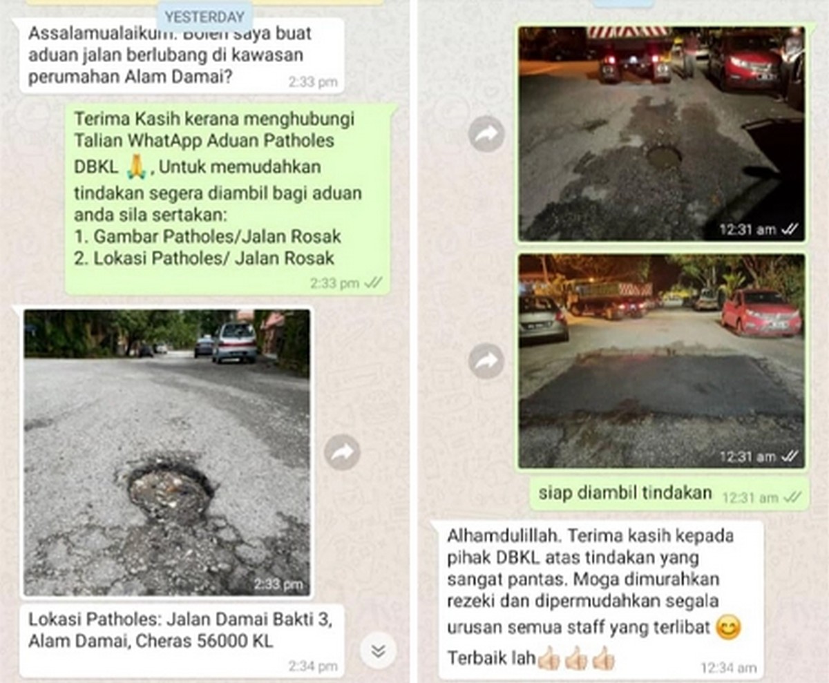 Kuala Lumpur City Hall (DBKL) Has Set Up A WhatsApp Number To Report ...