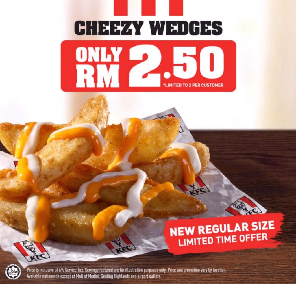 KFC's Great Promotion is back Again now With Cheezy Wedges For Only RM2 ...