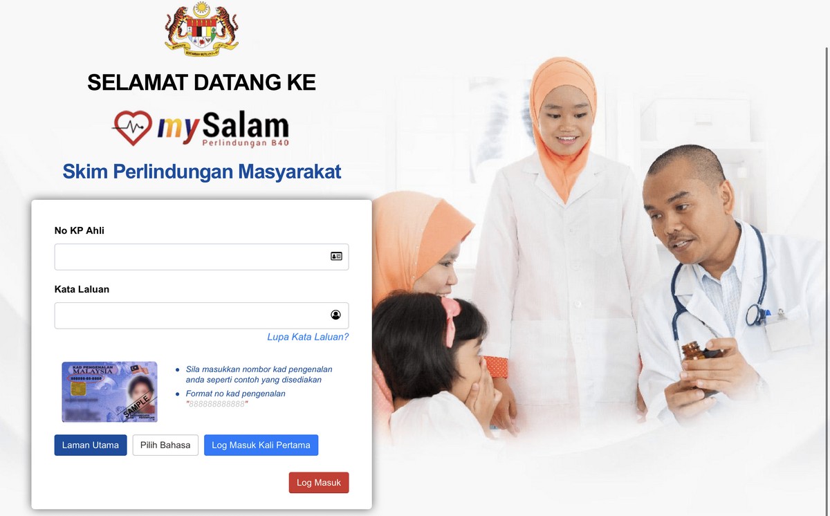 How to Login to MySalam and Apply For A claim as B40 Community National