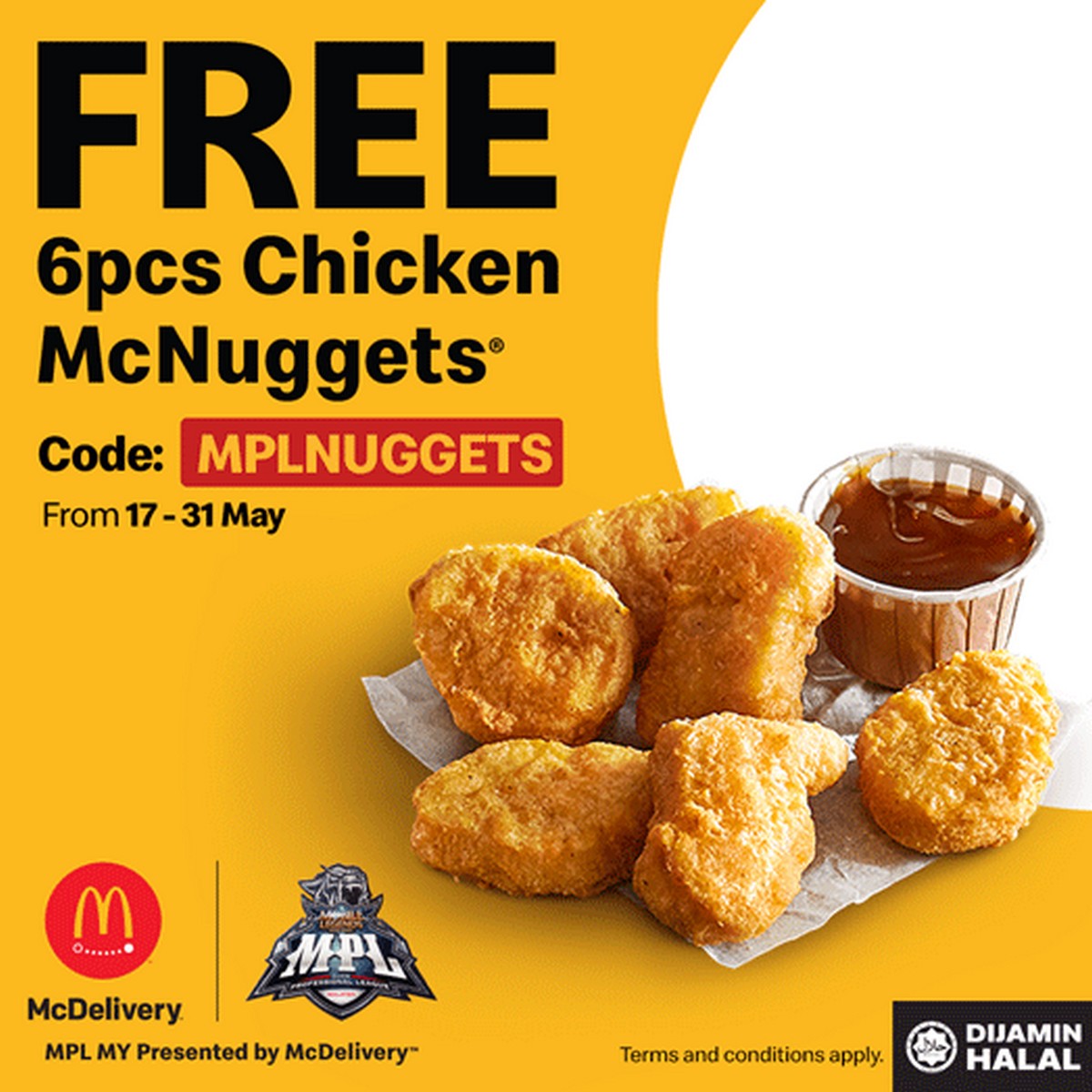 Get The McDonald's FREE 6pcs Chicken McNuggets with this Promo Code ...